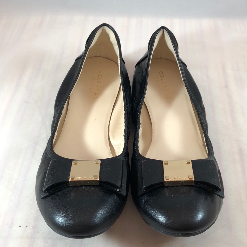 Cole Haan Tali Bow Ballet Flat shoe Black size 7